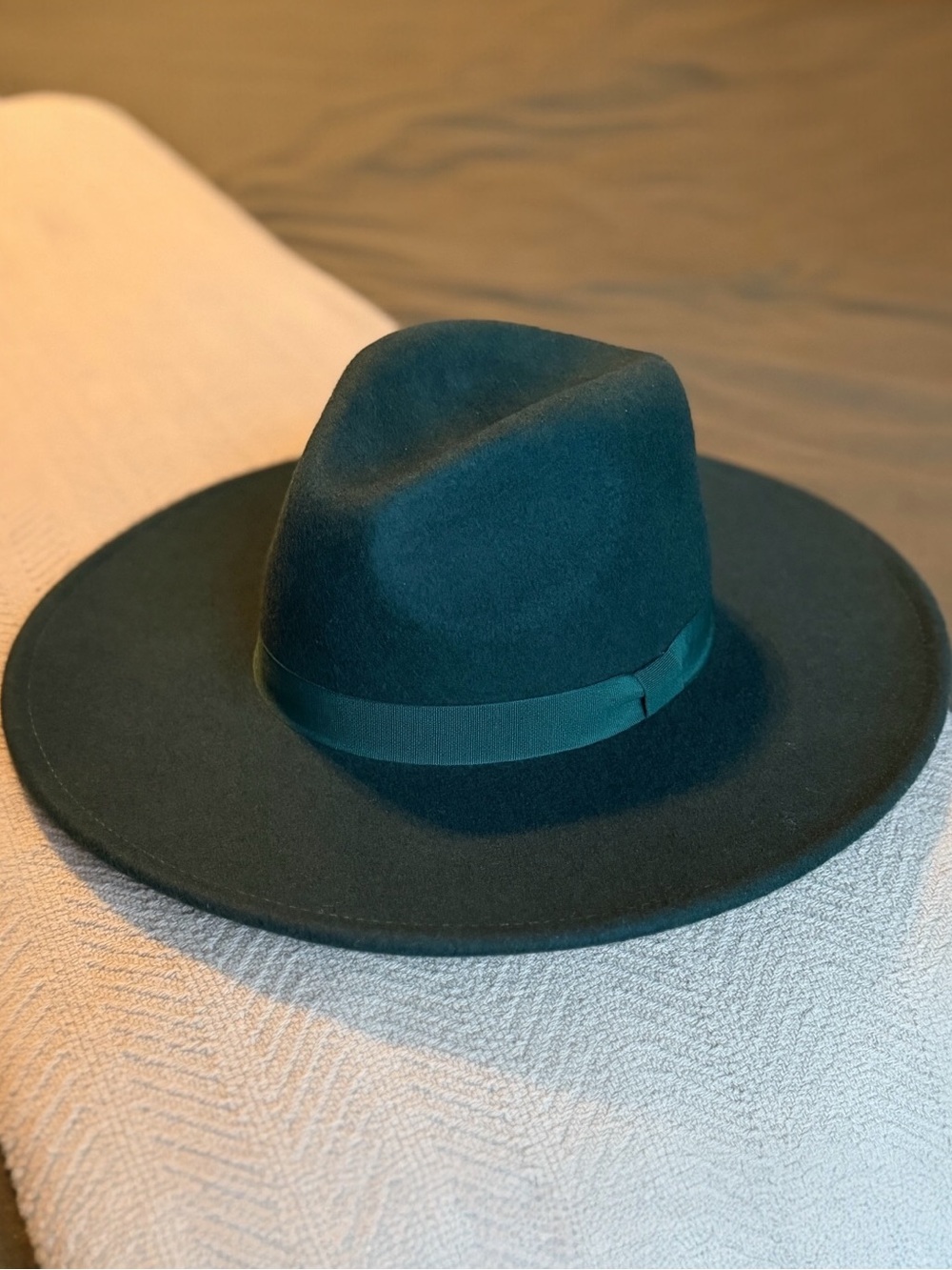 Lucky Brand Forest Green Wide Brim Ranger Hat 100% Wool Felt OS